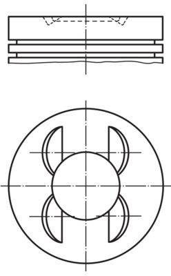 dugattyú MAHLE 002 51 02 for MERCEDES-BENZ