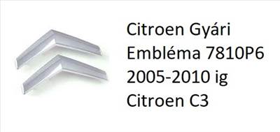 Citroen Gyári Embléma 7810P6 2005-2010 ig Citroen C3