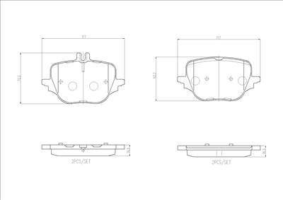 BREMBO P 50 169 - fékbetétkészlet, tárcsafék MERCEDES-BENZ