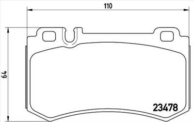 fékbetétkészlet, tárcsafék BREMBO P 50 061 for MERCEDES-BENZ