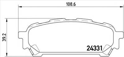 BREMBO P 78 014 - fékbetét SUBARU