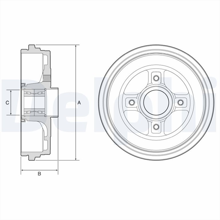 DELPHI BFR626 - fékdob RENAULT 1. kép
