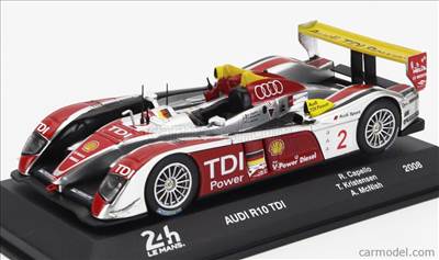 AUDI R10 TDI 5.5L TURBO V12 TEAM AUDI SPORT NORTH AMERICA N 2 WINNER 24h LE MANS 2008 RINALDO CAPELLO - TOM KRISTENSEN - ALLAN McNISH SILVER RED YELLOW