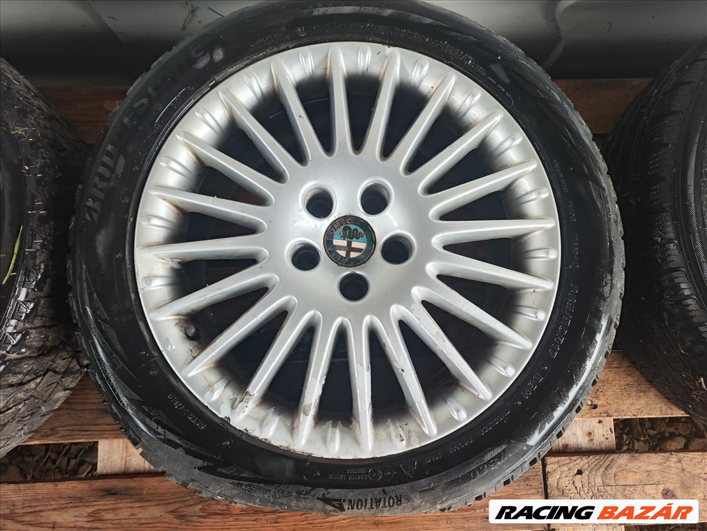 Alfa Romeo 159 5x110 lyukosztású 17" használt alufelni, rajta 225/50 eldobós téli gumi 50501529 5. kép