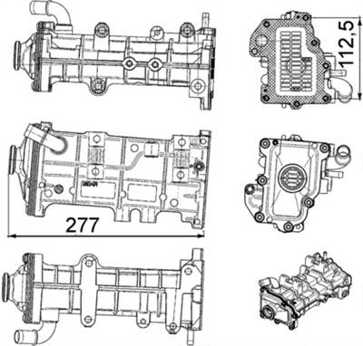 MAHLE CE 23 000P - Hűtő, kipufogógáz-visszavezetés IVECO