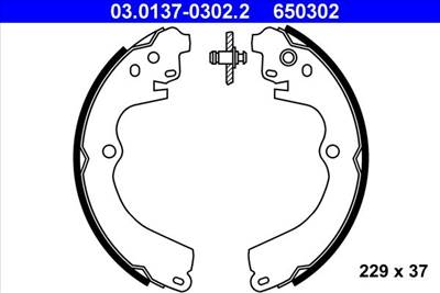 fékpofakészlet ATE 03.0137-0302.2 for SUBARU