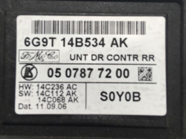 FORD S-MAX Bal hátsó Ajtó Vezérlőegység 3. kép