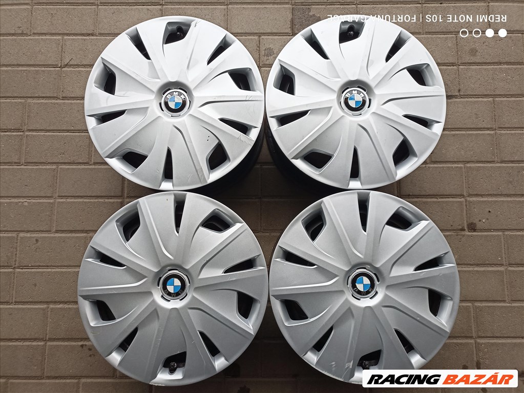 5x112 16" BMW használt lemezfelni garnitúra dísztárcsával +TPMS (333) 1. kép