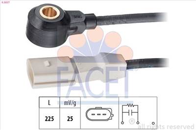 kopogásérzékelő FACET 9.3037 for AUDI, SEAT, SKODA, VW