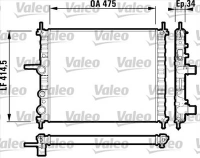 hűtő, motorhűtés VALEO 732557 for FIAT