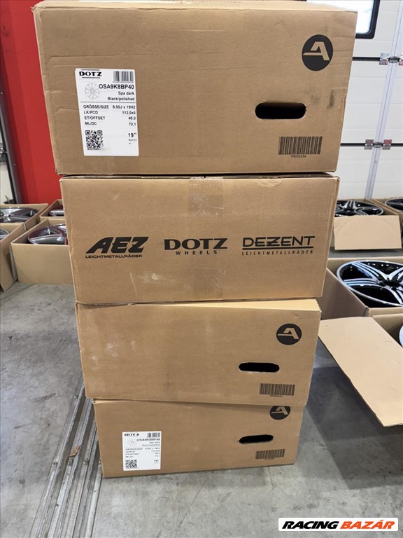 R19 5x112 (70,1) DOTZ SPA DARK BLACK POLISHED 8J ET40 új alufelnik 19" 5. kép