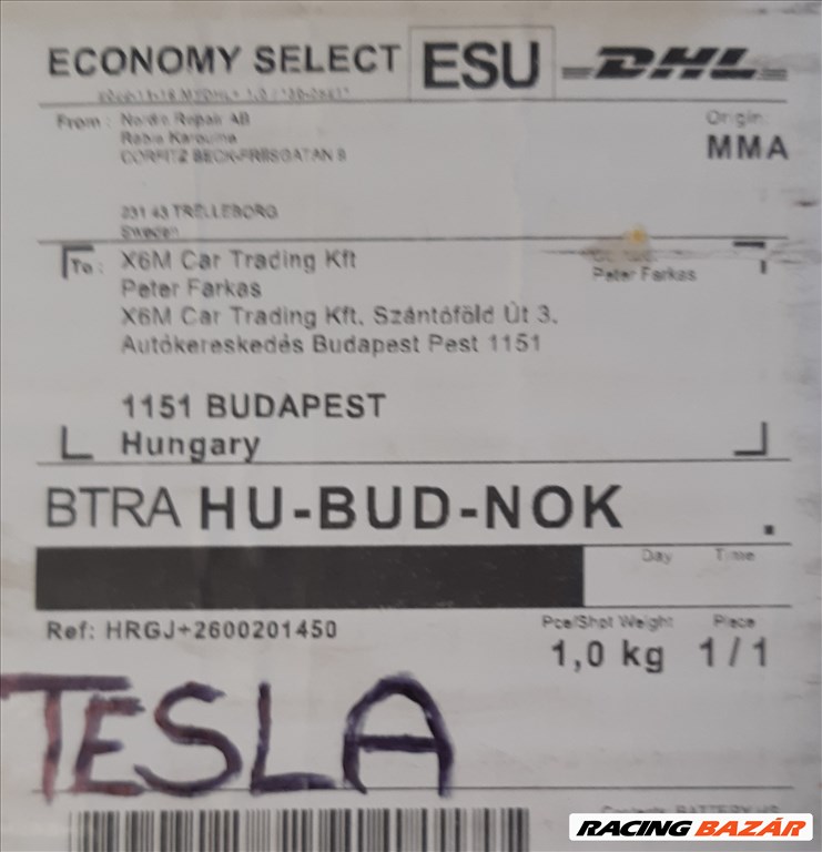 Tesla Model 3 biztonsági öv 110582101g 5. kép