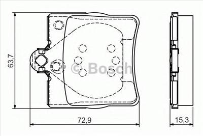 BOSCH 0 986 495 080 - fékbetét CHRYSLER MERCEDES-BENZ