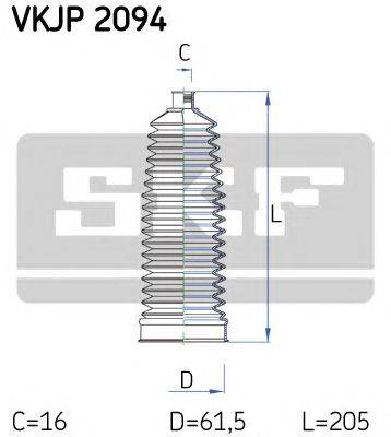 SKF VKJP 2094 - kormánymű gumiharang készlet VW