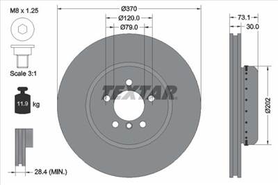 féktárcsa TEXTAR 92265325 for BMW