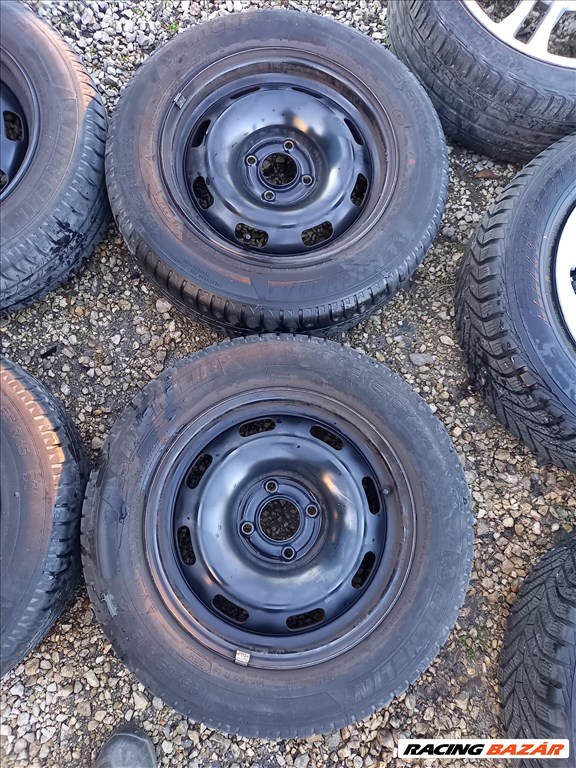 Citroen Peugeot 4x108-as 6x15" újszerű lemezfelni 185/65 újszerű Michelin nyári gumi sxx1 2. kép