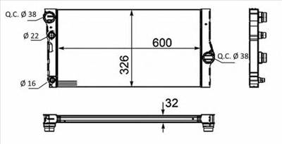 NRF 58466 - Vízhűtő (Hűtőradiátor) BMW
