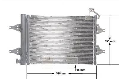 kondenzátor, klíma MAHLE AC 359 000S for VW, SEAT, SKODA, AUDI, …