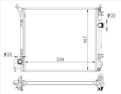 NRF 59271 - Vízhűtő (Hűtőradiátor) RENAULT