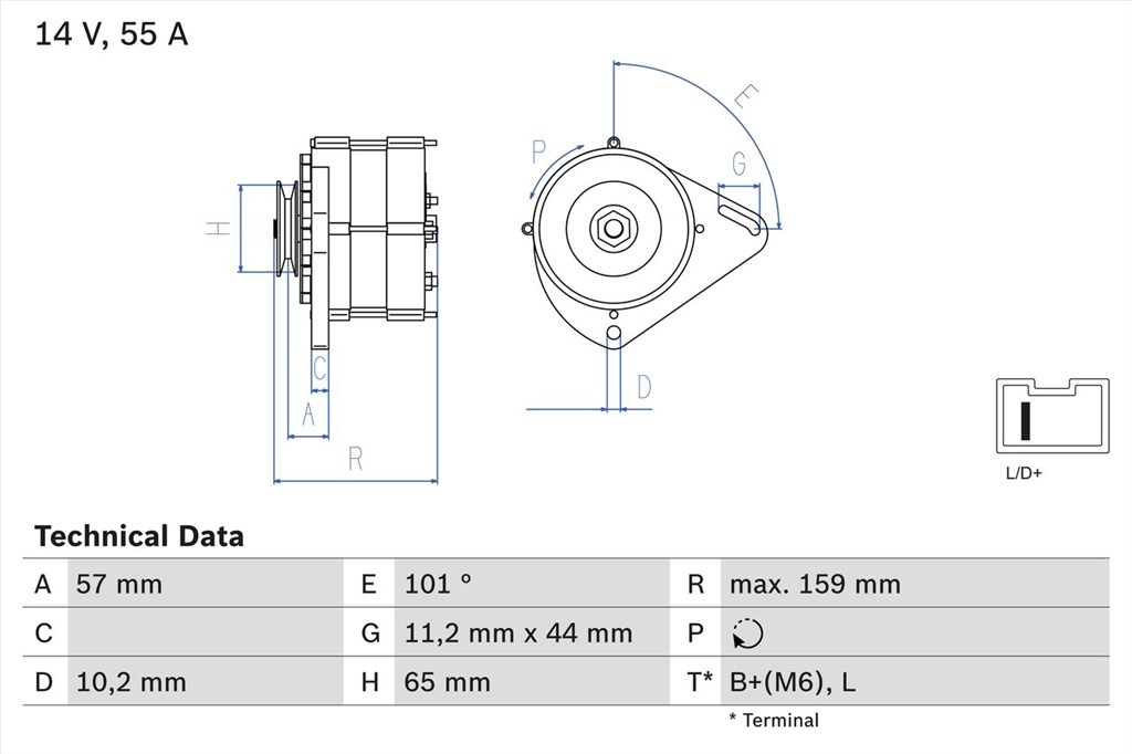 generátor BOSCH 0 986 035 641 for FIAT, LANCIA, AUTOBIANCHI 1. kép