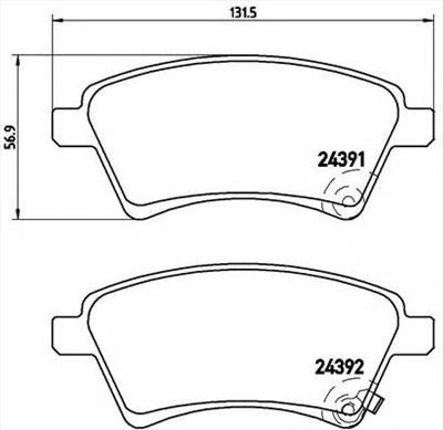 BREMBO P 23 105 - fékbetét FIAT SUZUKI