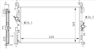 NRF 59272 - Vízhűtő (Hűtőradiátor) OPEL VAUXHALL