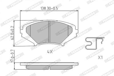 Fékbetét készlet FERODO FDB1758 for MAZDA