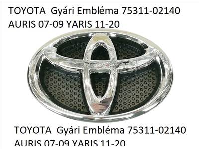 TOYOTA Gyári Embléma 75311-02140 AURIS 07-09 YARIS 11-20
