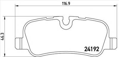 BREMBO P 44 013 - fékbetét LAND ROVER