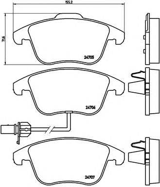 BREMBO P 85 113 - fékbetét AUDI AUDI (FAW)