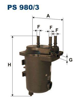 Üzemanyagszűrő FILTRON PS 980/3 for RENAULT