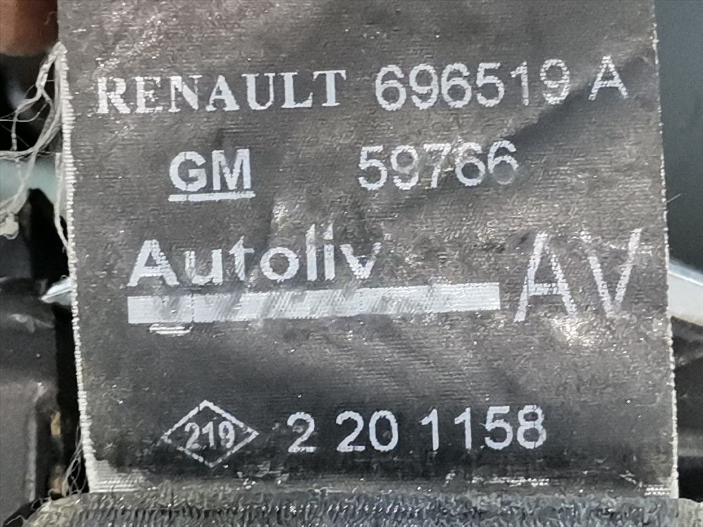 OPEL VIVARO (J7) 2.0 CDTI Jobb első Biztonsági Öv #26804# 696519A 8. kép