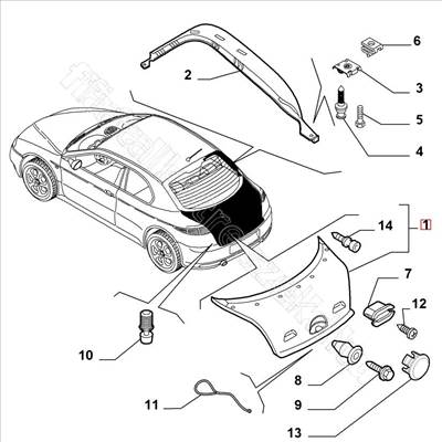 Csomagtér ajtó belső borítás ALFA ROMEO GT - FIAT eredeti 156042275