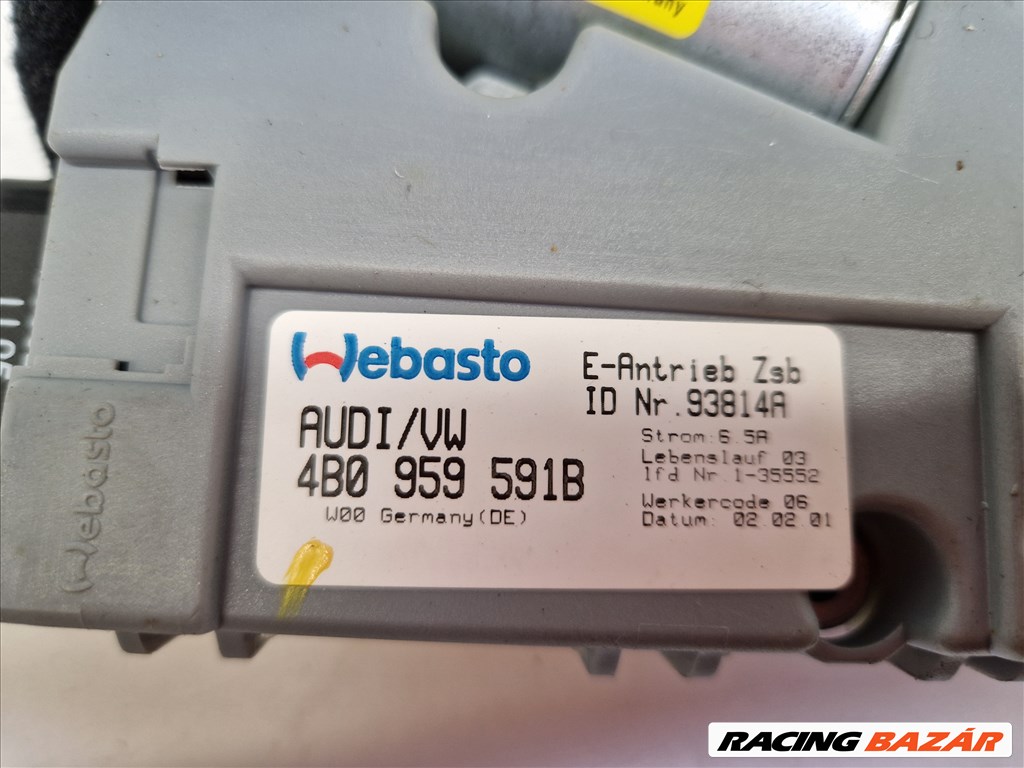 Volkswagen Golf IV tetőablak nyitó motor 4B0 959 591 B (15001) 5. kép
