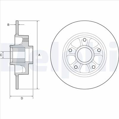 DELPHI BG9230RSC - féktárcsa RENAULT