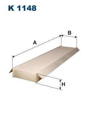 szűrő, utastér levegő FILTRON K 1148 for JAGUAR, FORD