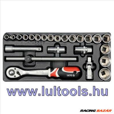 Dugókulcs készlet 24 részes 1/2" 10-32 mm CrV (fiókbetét) YATO