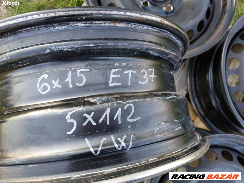 VW lemezfelni garnitura 5 X 112 R15 3. kép