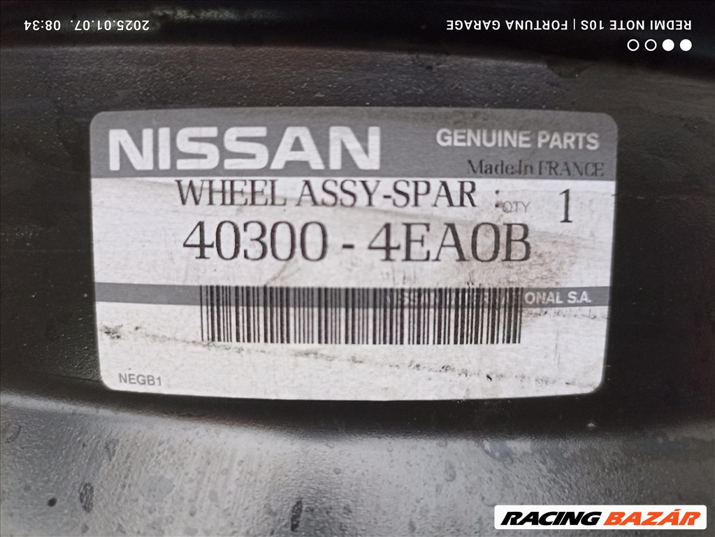 5x114,3 16" Nissan újszerű lemezfelni garnitúra +TPMS (R552) 8. kép