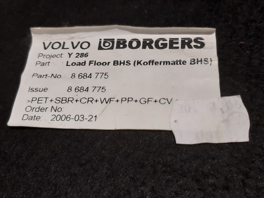 VOLVO S80 II (AS) 2.5 T Csomagtér Kárpit #26977# 30671464 8. kép