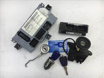 Fiat Punto 2003-2010 1.2 8v motorvezérlő szett! ECU+body computer+ gyújtáskapcsoló+2 db kulcs+ajtózár 55192305