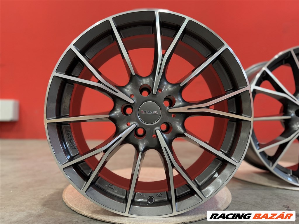 R18 5x112 (66,6) MAK FABRIK 8J ET30 GUN MET-MIRROR FACE új bmw G series alufelnik felnik 8x18 18"  4. kép
