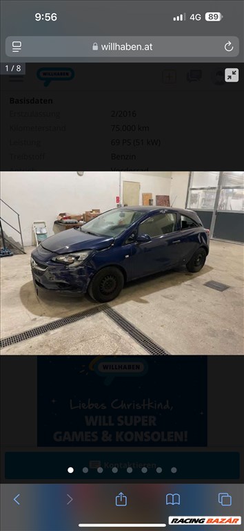 Opel Corsa E bontott alkatrészei 4. kép