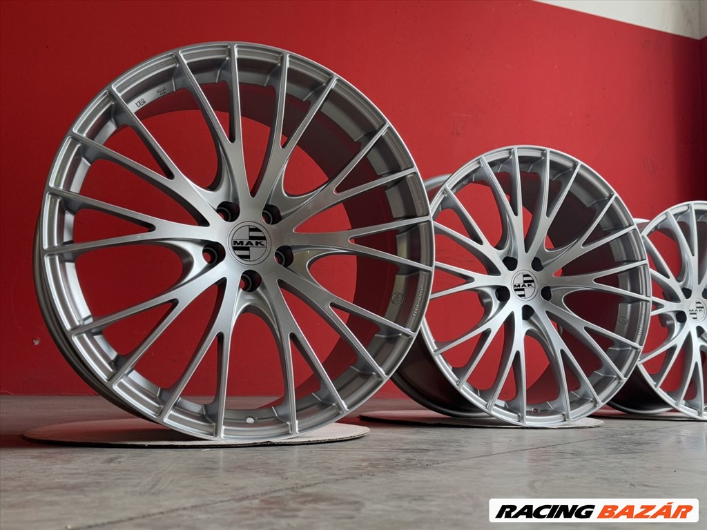 R21 5x112 (66,45) MAK RENNEN SILVER 9.5J ET27 új alufelnik felnik 9,5x21 21" 21col 2. kép