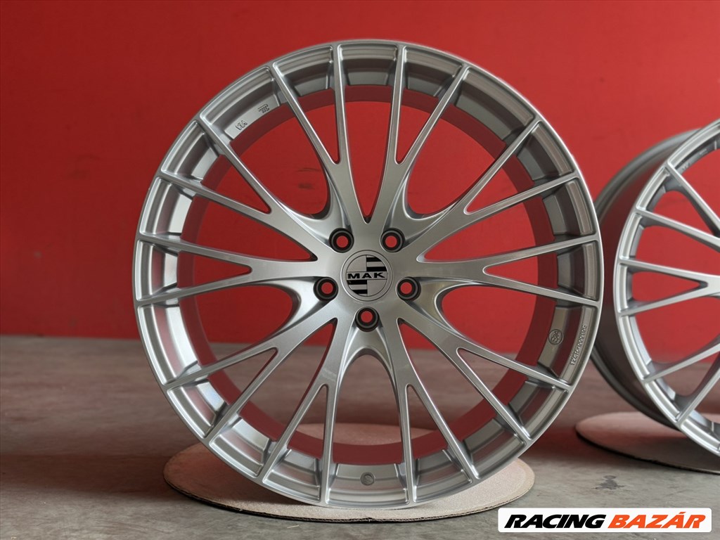 R21 5x112 (66,45) MAK RENNEN SILVER 9.5J ET27 új alufelnik felnik 9,5x21 21" 21col 3. kép