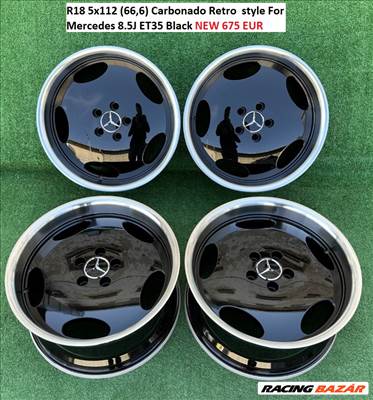 R18 5x112 (66,6) Carbonado Retro  style For Mercedes 8.5J ET35 Black NEW
