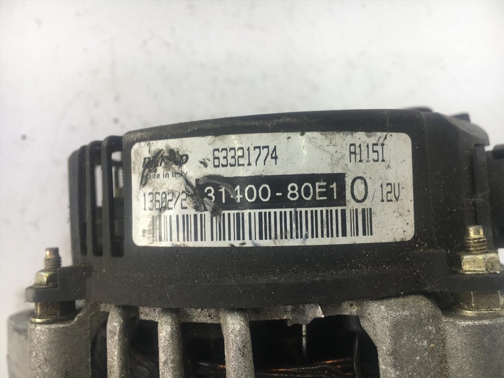 Suzuki Baleno benzines generátor 80A 4PK 63321774 2. kép