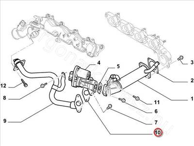 EGR oldalsó tömítés CITROËN JUMPER III (06-) 9659690180