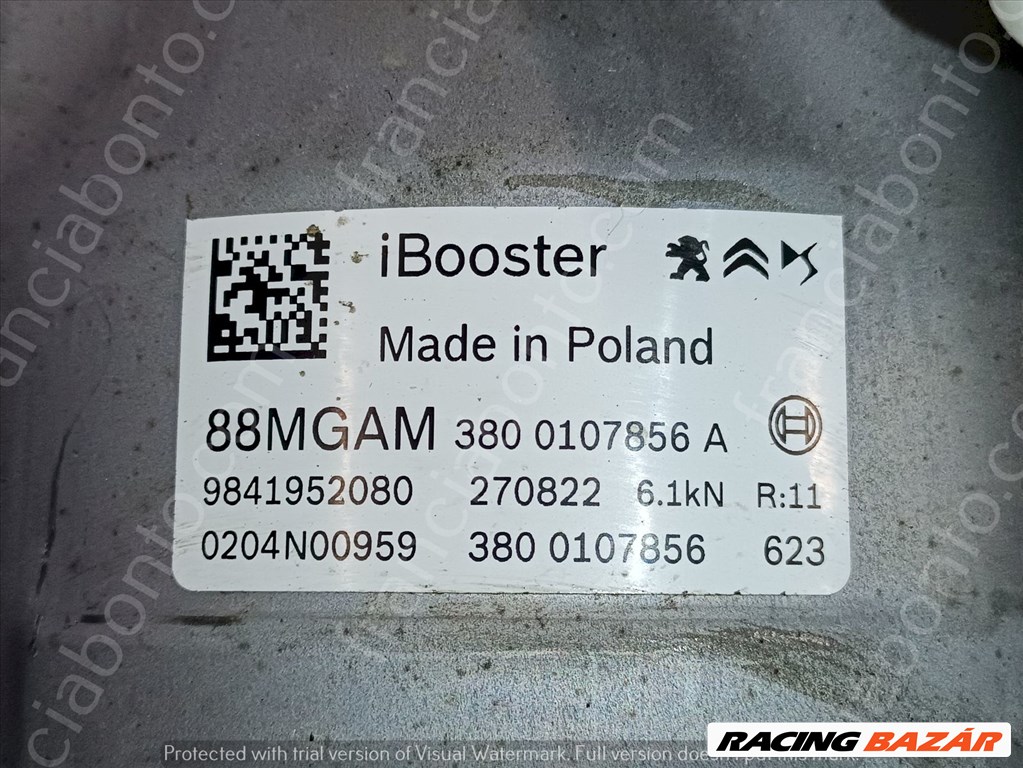 Citroën, Peugeot 1.2 / 1.6 PureTech / THP Hibrid Elektromos főfékhenger  9841952080 0204852044 3. kép