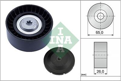 Szíjtárcsa/vezetőgörgő, hosszbordás szíj Schaeffler INA 532 0804 10 for BMW, MINI